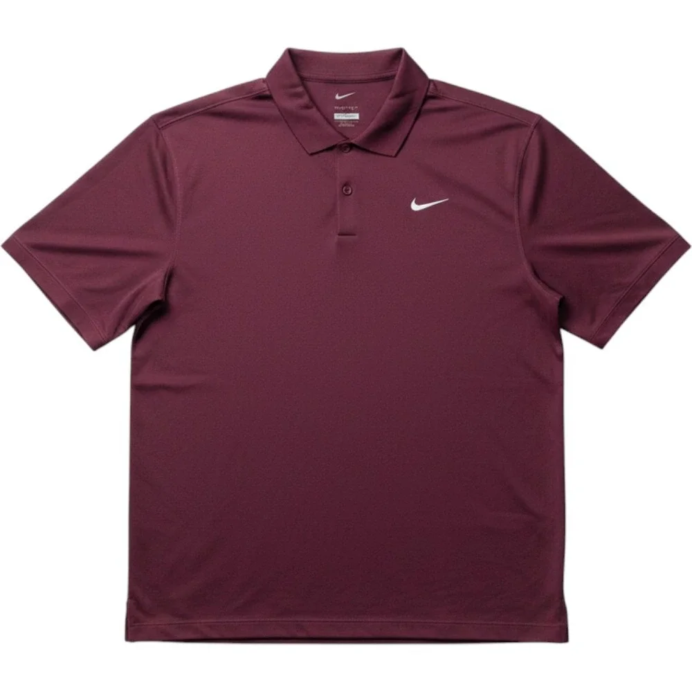 Nike Polo Shirt Mens XL Burgundy Dri-FIT Short Sleeve FZ5646-669 Embroidered